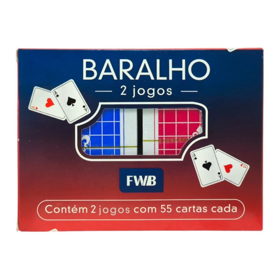 Baralho Kit com 2 Jogos - 110 cartas - Hora da Diversão Chegou!