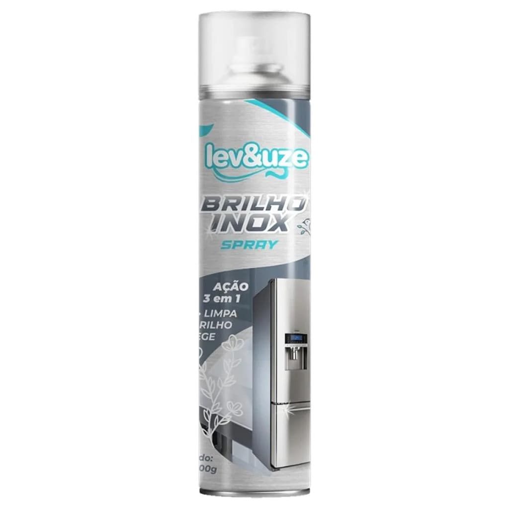 Spray Limpa Brilho Inox Geladeira Anti Mancha 300ml Lev&use