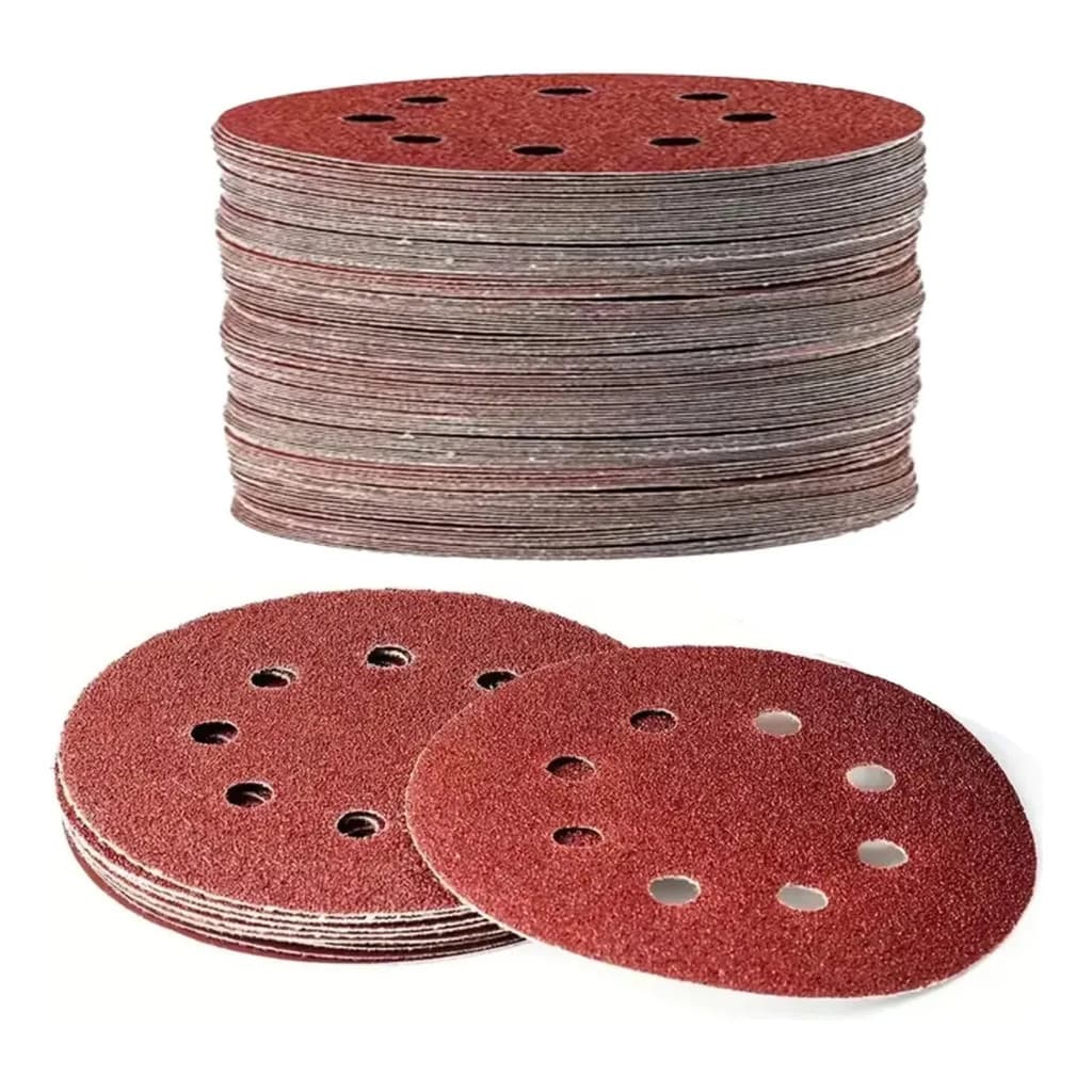 Kit 50 Discos De Lixa 6 Pol 150mm Com Furo Com Velcro