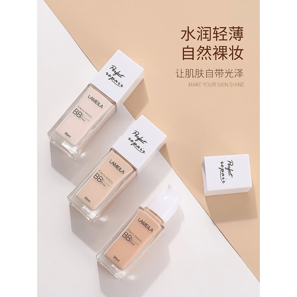 Claro guache BB creme fundação corretivo maquiagem Nude duradoura não é fácil de tirar maquiagem pele cremosa impecável