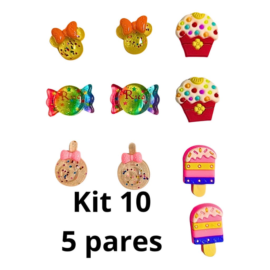 Kit 10 Botons Pins Apliques Enfeites Calçados Babuches Crog