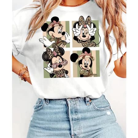 Blusa T-Shirt Minnie Mouse Feminina 100% Algodão Envio Imediato