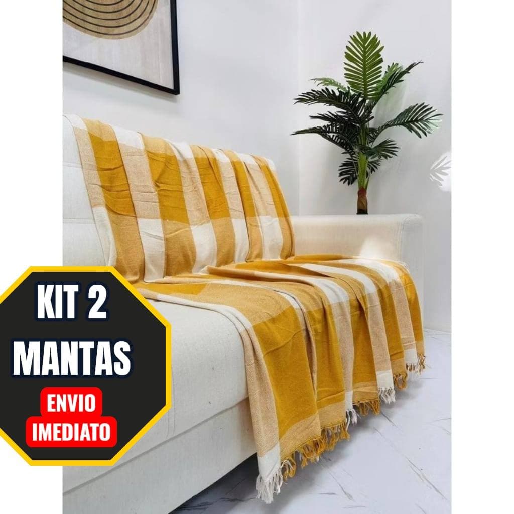 2 Mantas 2,10x1,20 Para Cama e Sofá | Cobertor Super Macio, Quente e Aconchegante Promoção
