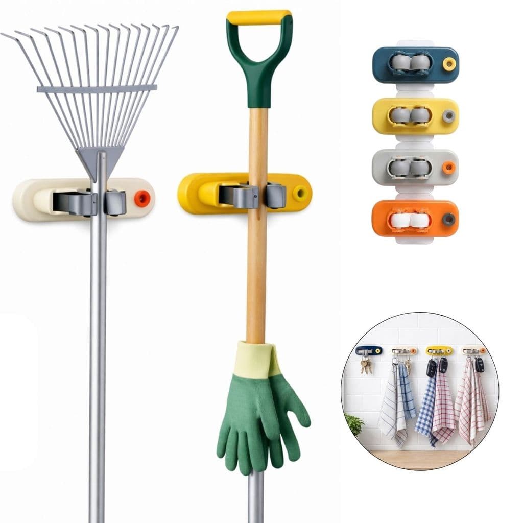 2/3/5/7/10 Pcs Suporte de Vassoura e Rodo Auto Adesivo para Organização da Casa Utensílio Gancho