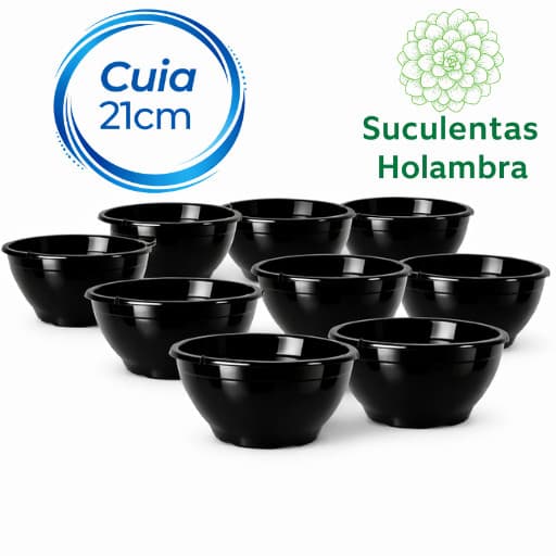 Kit 12 Vasos Cuia 21 - REFORÇADO Cor Preta