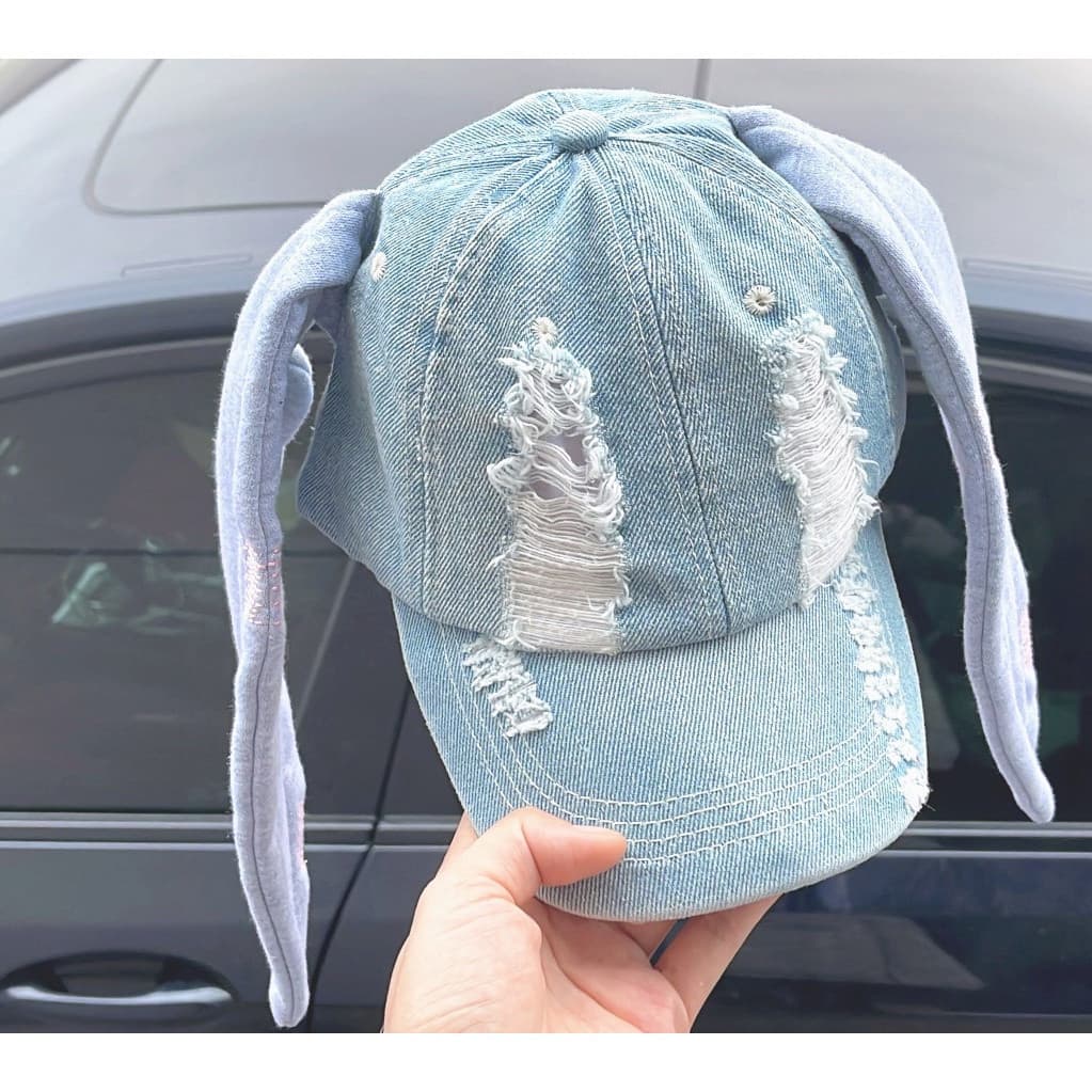 Boné de beisebol com orelha de coelho coreano OMG Newjeans HANNI DANELLE