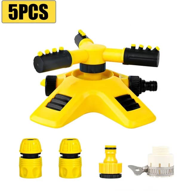 Irrigador Rotativo Automático Lança 15m Quadrados Jardim Cor Amarelo/automático