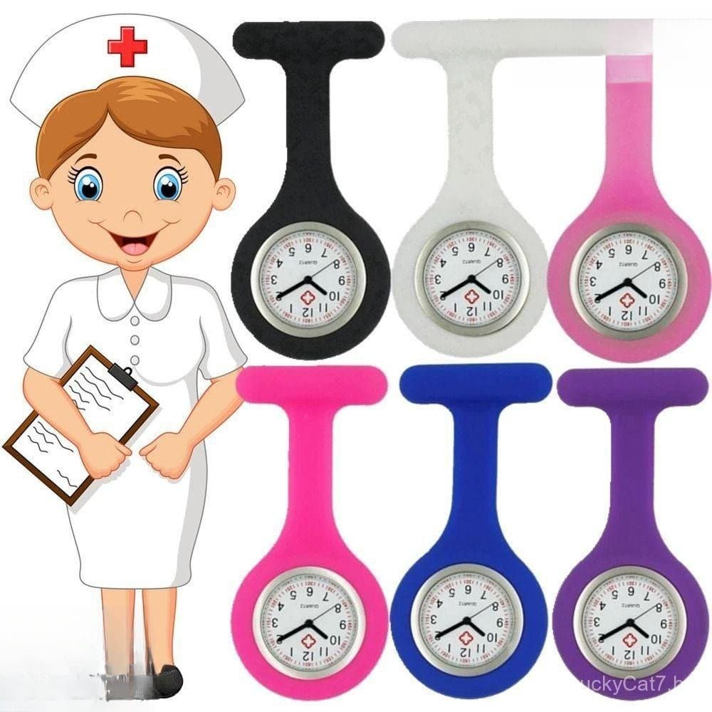 Enfermeira Relógios De Bolso FOB De Silicone , Relógio Sólido Colorido , Clássico Doctor