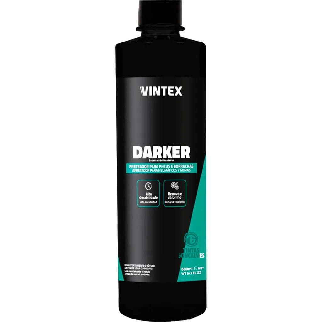 Darker Vintex Pneu Pretinho Renova Plásticos Borracha 500 Ml