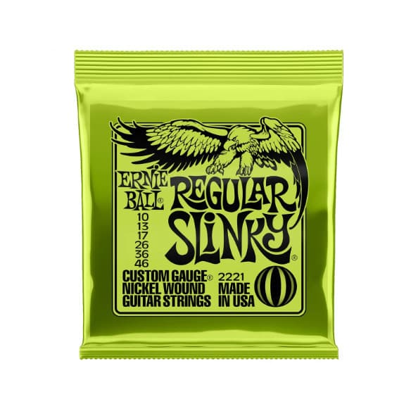 Encordoamento Ernie Ball Regular Slinky 010 Guitarra Elétrica Níquel Cordas de Guitarra
