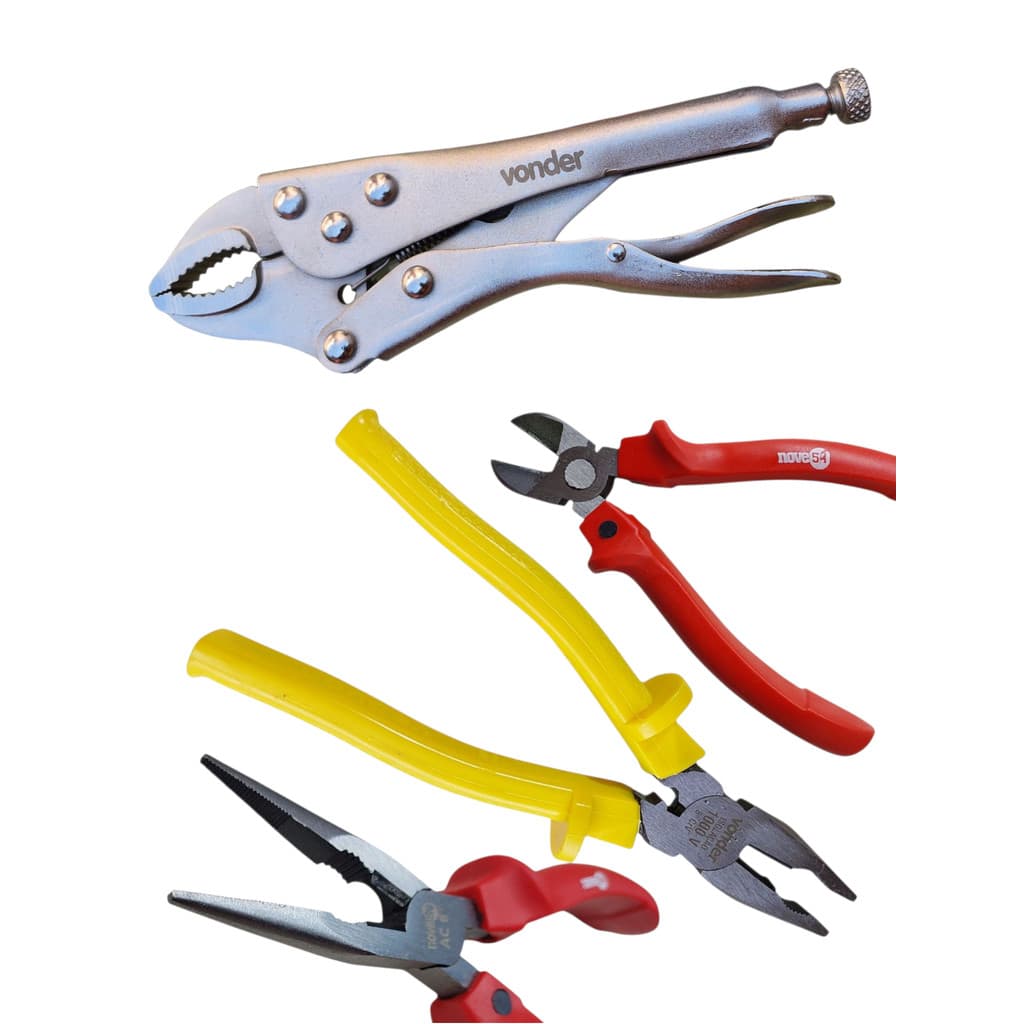 kit Alicate Vonder/ Nove54 - Pressão, Universal, Corte Bico