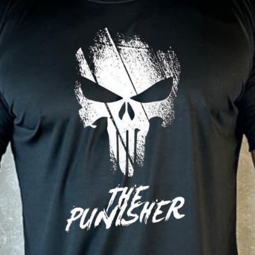 Camiseta Dry Fit Justiceiro Punisher academia musculação peso pesado barra