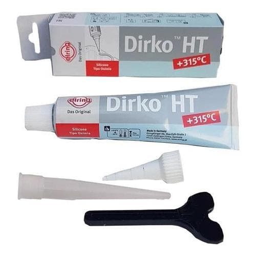 Cola Silicone Cinza Grey Motor Alta Temperatura Dirko Elring