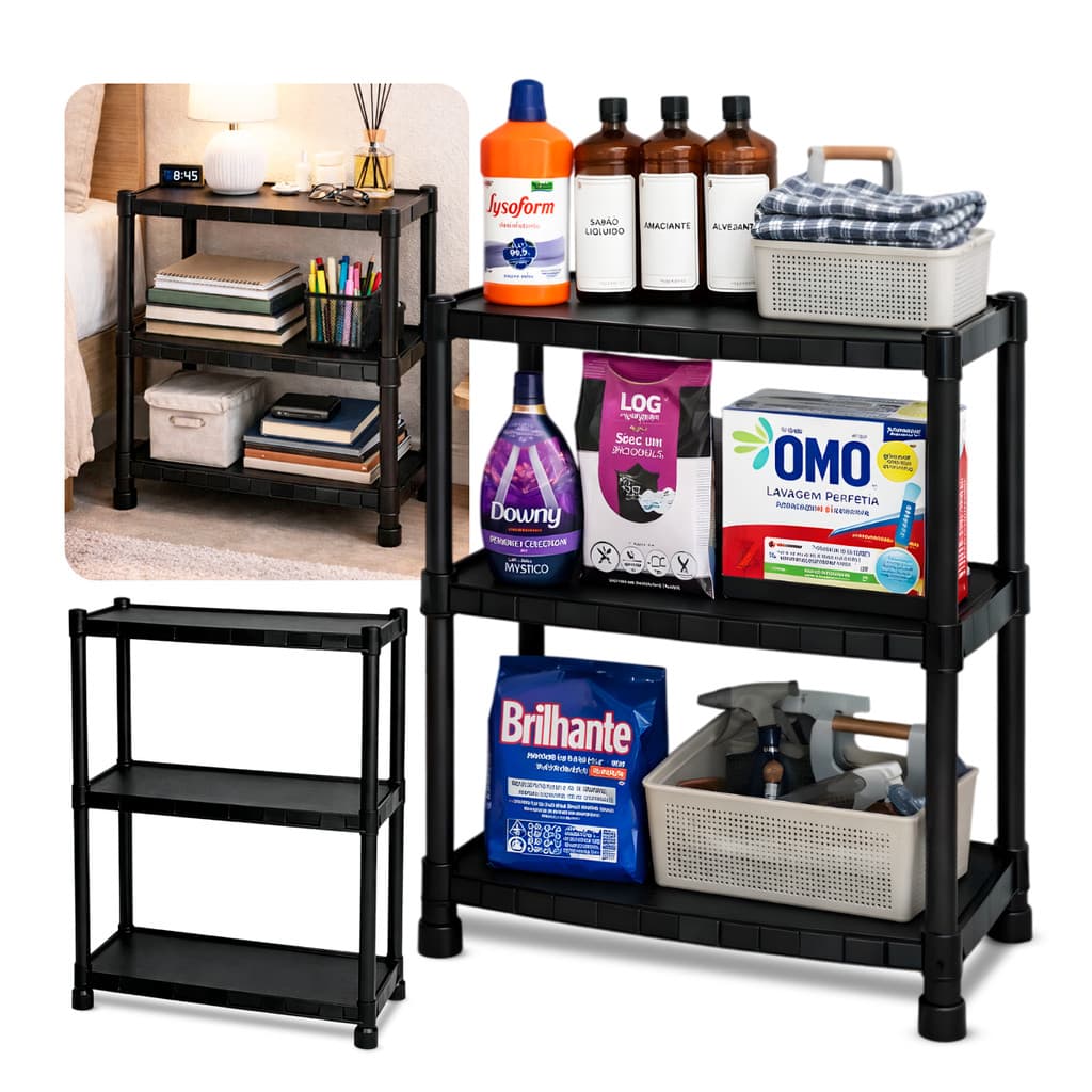 Estante Prateleira Multiuso Modular Resistente 3 Andares Unishop