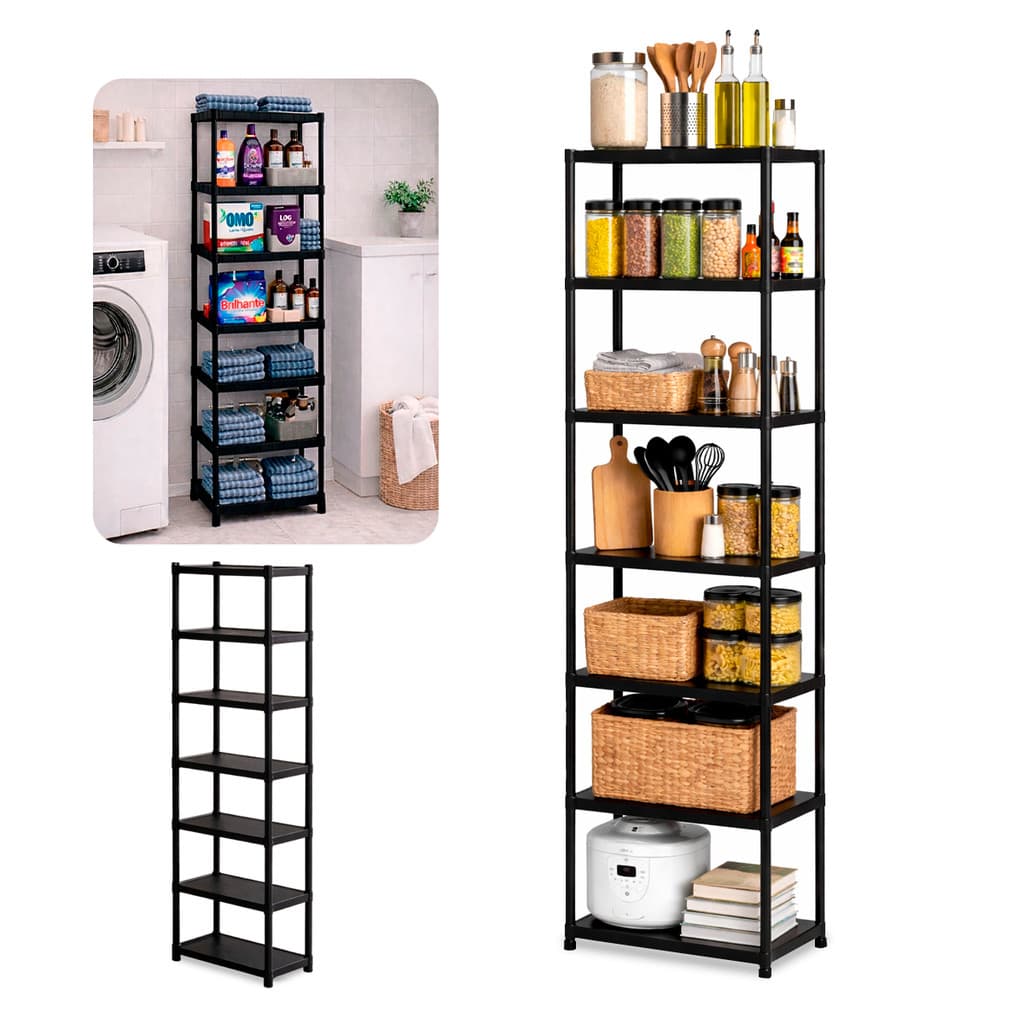 Prateleira Modular Multiuso Unishop Resistente e Desmontável com 7 Níveis
