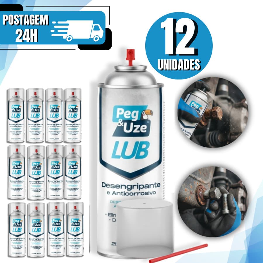 Kit 12 Unidades Óleo Desengripante Spray Antiferrugem Lubrificante Automotivo Preventivo 250Ml - Etaniz