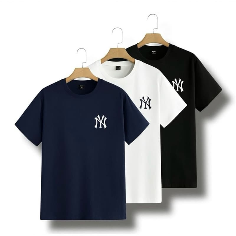 KIT 3 Camiseta T-Shirt Premium Masculina N.Y 100% Algodão - ENVIO RÁPIDO