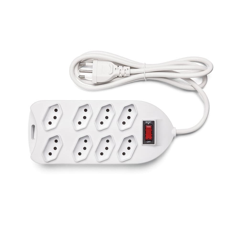 Protetor Intelbras Epe 1008+ 8 Tomadas Cabo 1,5m Branco