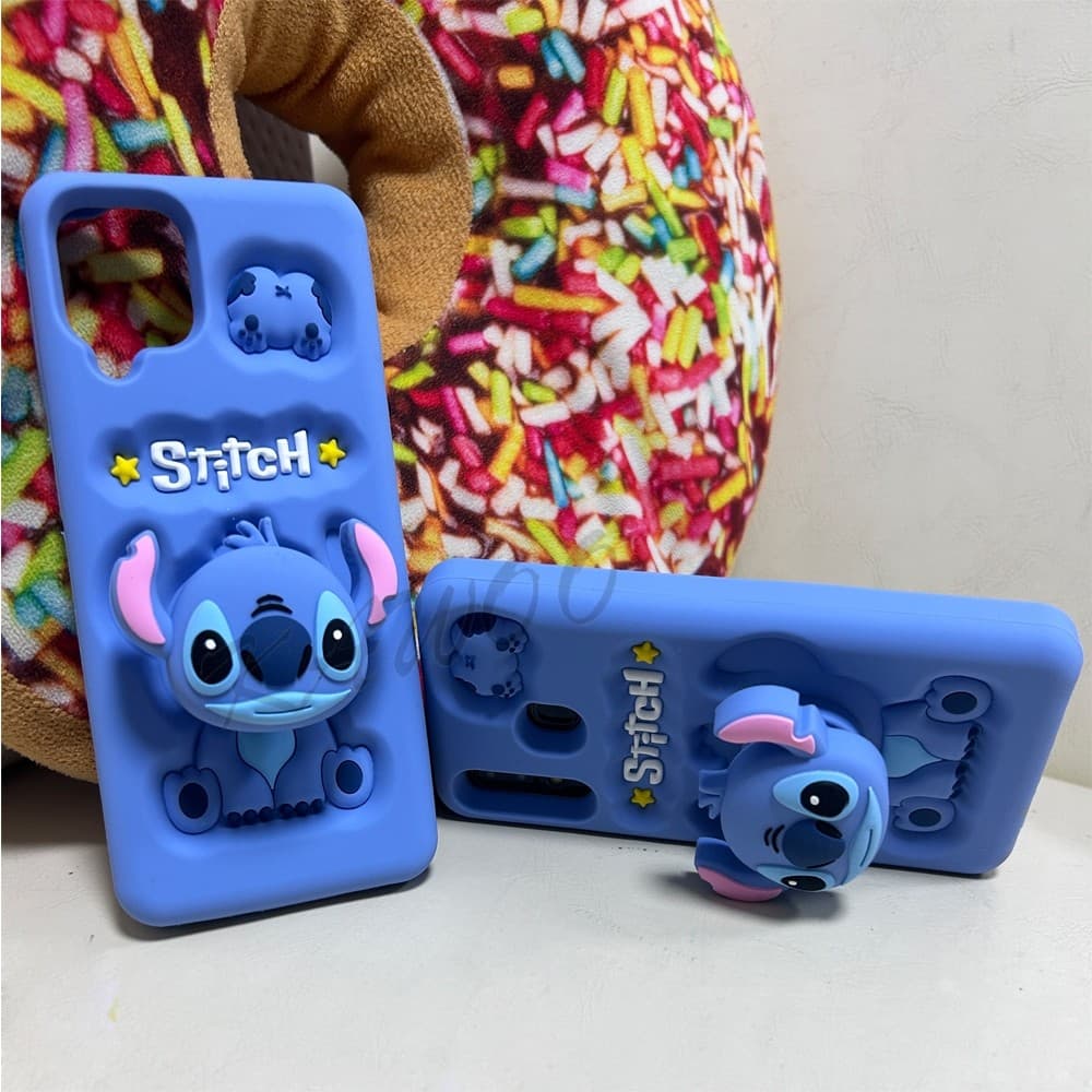 Para SamsungA05 A05S  A14 A15  A25  A35 MOTOROLA G04G14G84  3D Ponto Dos Desenhos Animados Com Suporte Aperto Caso Capa