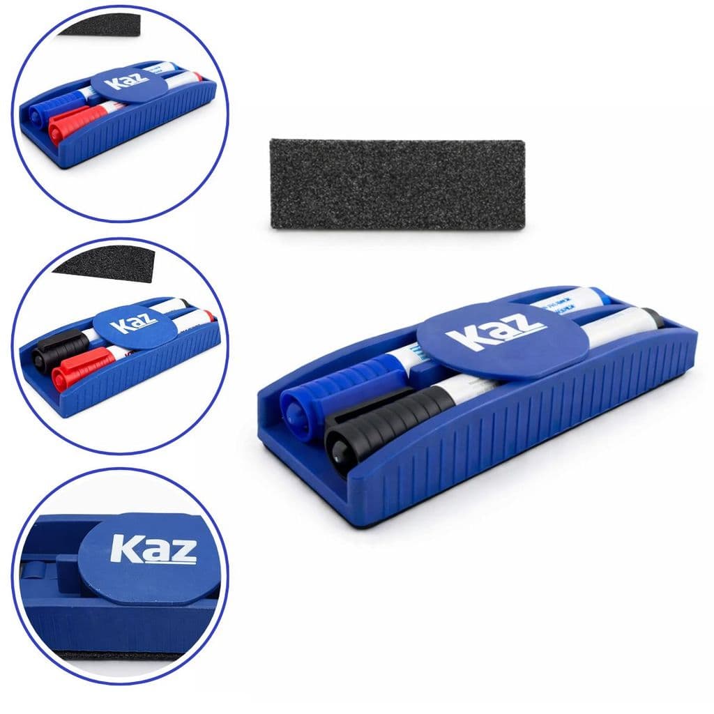 Kit Apagador Magnético Quadro Branco 2 Canetas Marcadores