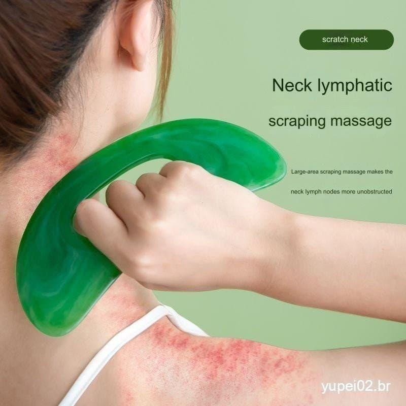 Placa Guasha Para Pescoço Rosto Corpo Costas Acupuntura Pressão Massagem Guasha Placa Face Emagrecimento Ferramenta Mass