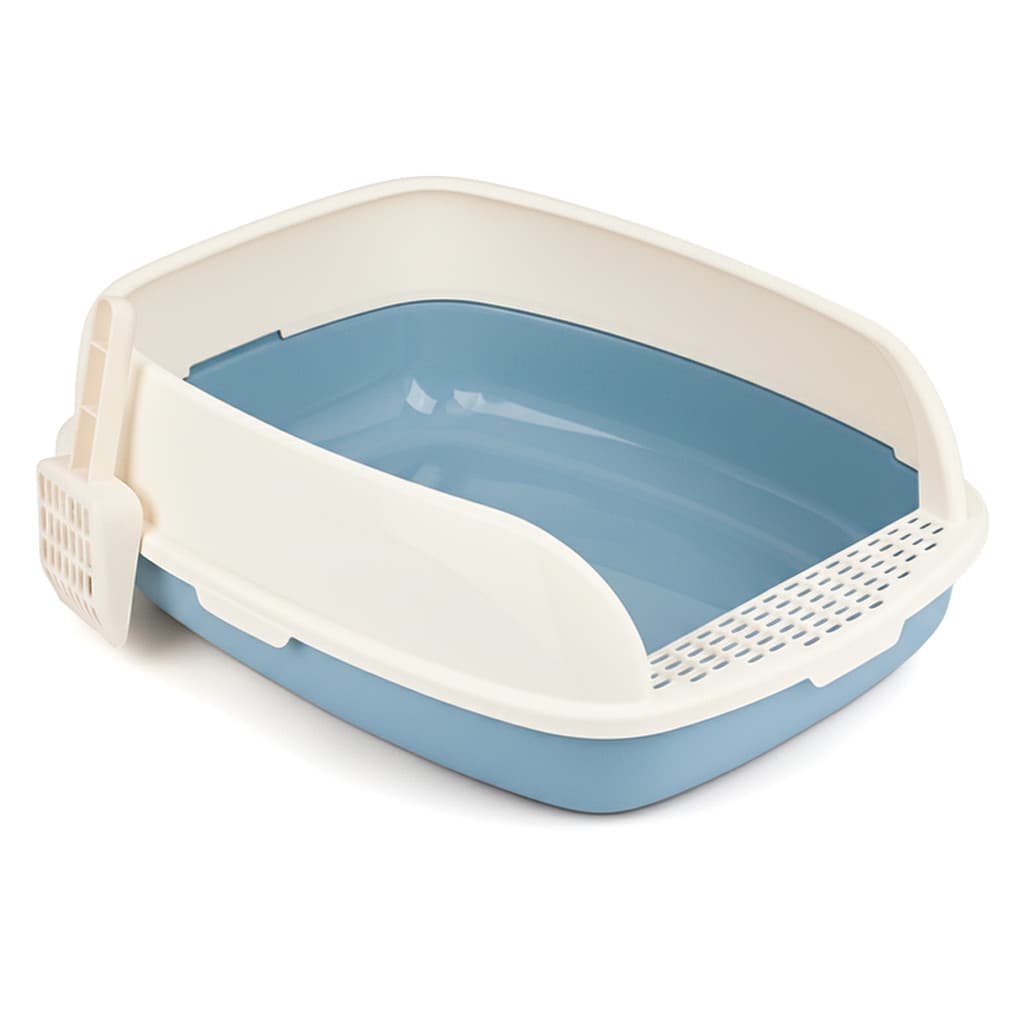 Caixa de Areia Aberta 55 cm para Gatos até 5kg Banheiro Sanitário Resistente Pet com Pá