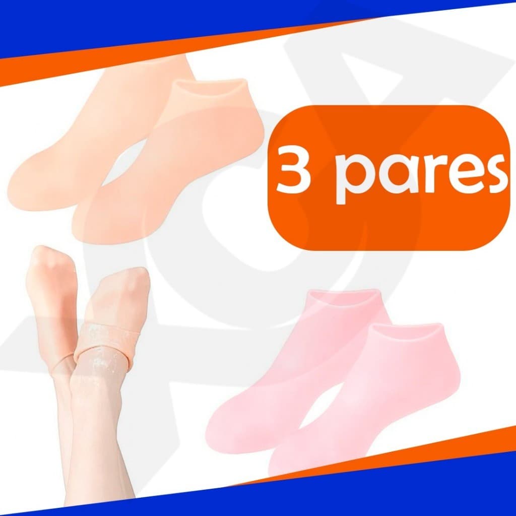 Meias de Silicone Hidratante para Pés – Anti-Rachaduras | Calcanhar Macio e Livre de Ressecamento