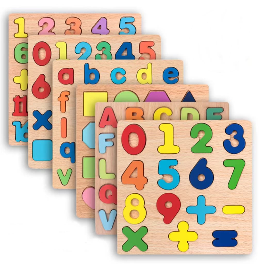 Alfabeto De Madeira Enigma Letras Números Educacionais Aprendizagem Presente Brinquedo Anos Iniciais