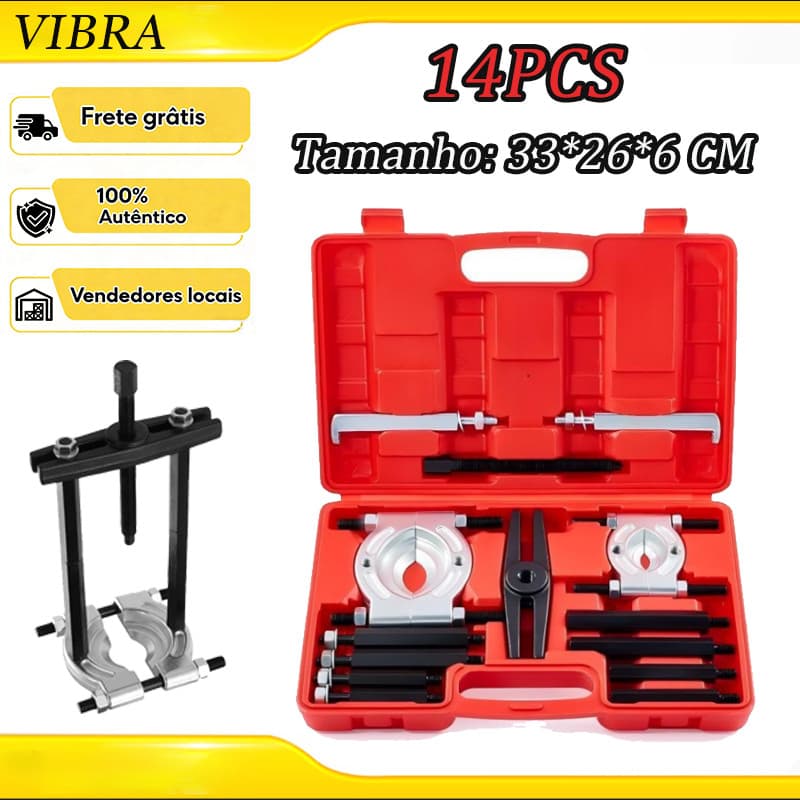 14 Peças Kit Saca Rolamento Automotivo Extrator Universal Robusto e durável