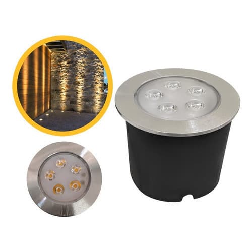 Mini Balizador LED Externo 5W Embutir Escada Branco Quente 3000K