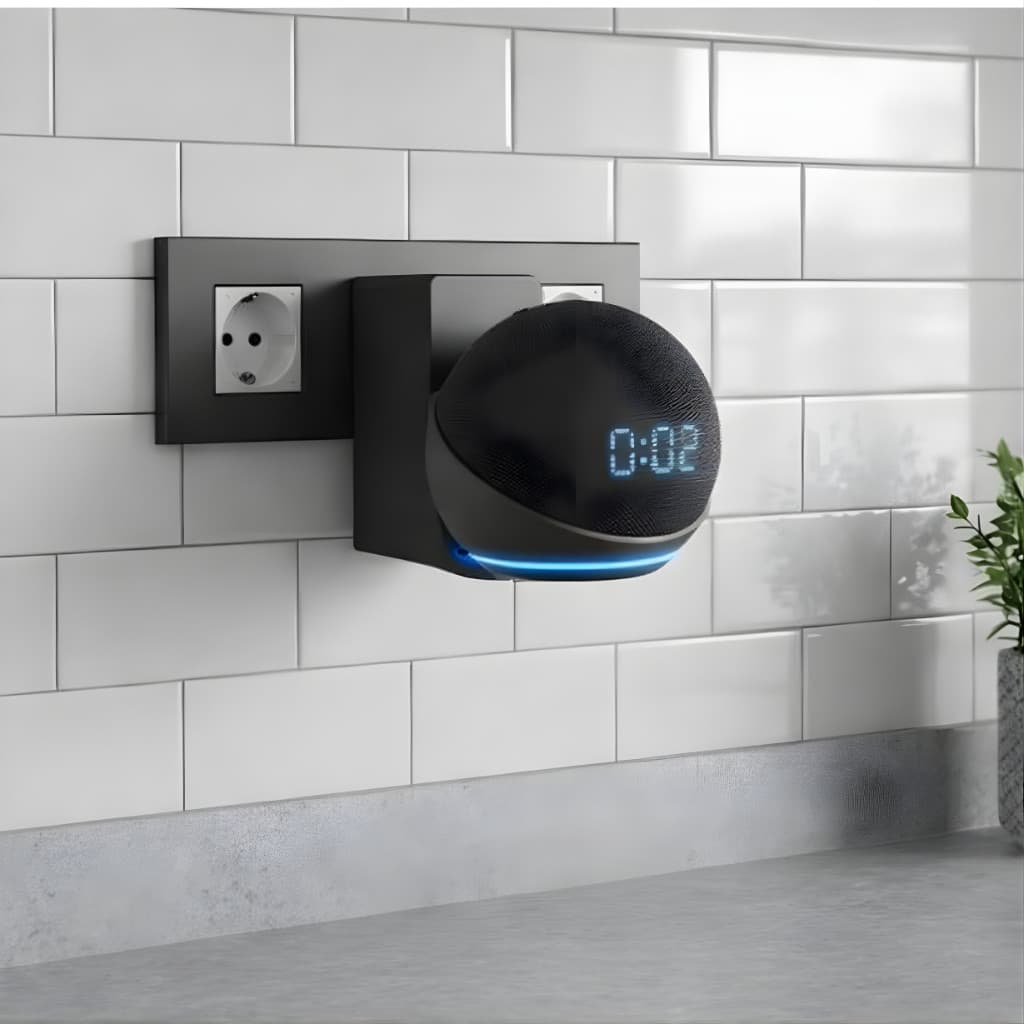 Suporte para Alexa Echo Dot 4 ou 5 Amazon de Tomada saida de Luz (em Impressão 3D)