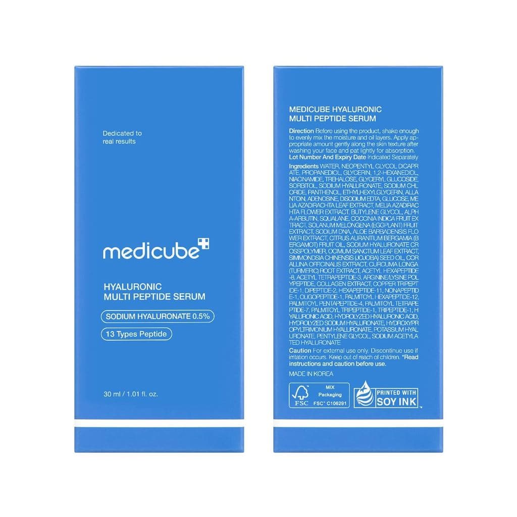 Sérum Hidratante com Ácido Hialurônico e Peptídeos, Hyaluronic Multi Peptide Serum, Medicube