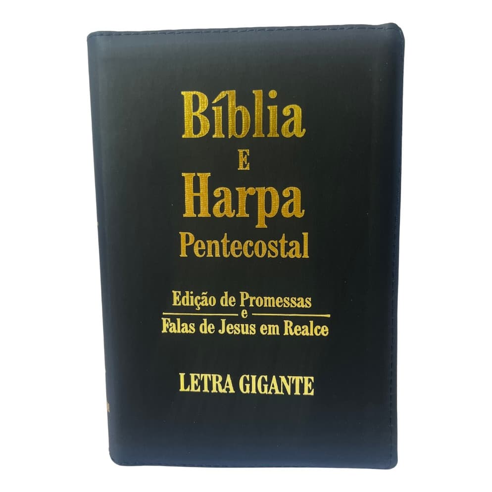 Bíblia Sagrada Letra Gigante Zíper c Índice Douração Lateral