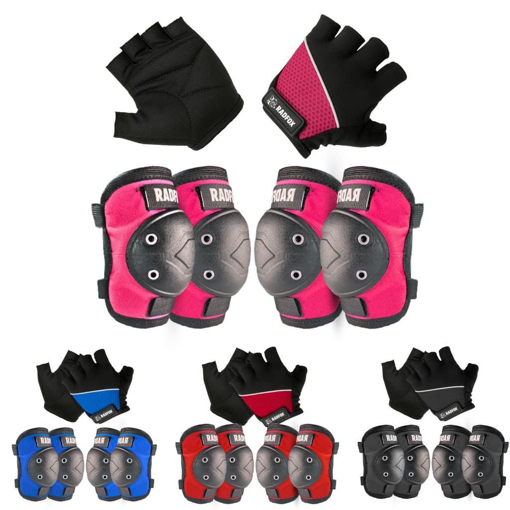 Kit Proteção Infantil RadFox + Luva Bike Para Crianças Conforto nas Pedaladas