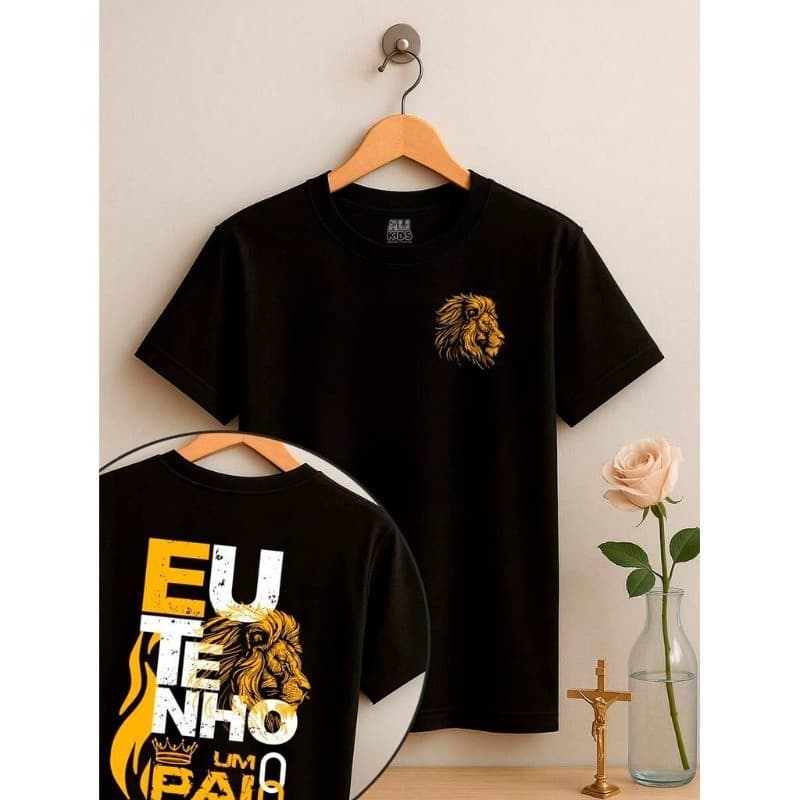 Camiseta Infantil e Adulto 100% Algodão, Gola Redonda Blusa Manga Curta Estampado Fio Penteado 30.1.