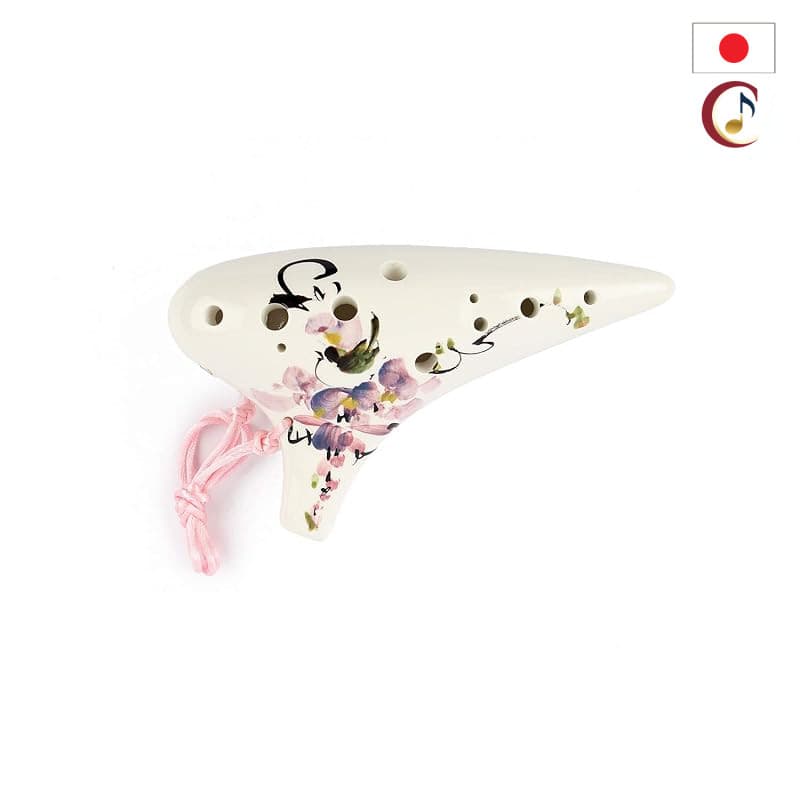 TNG Ocarina Single 12 Holes Alto C Key High-Quality Wind Instrument Made in Taiwan AC (Glaze Color Fuji Wisteria)/From J