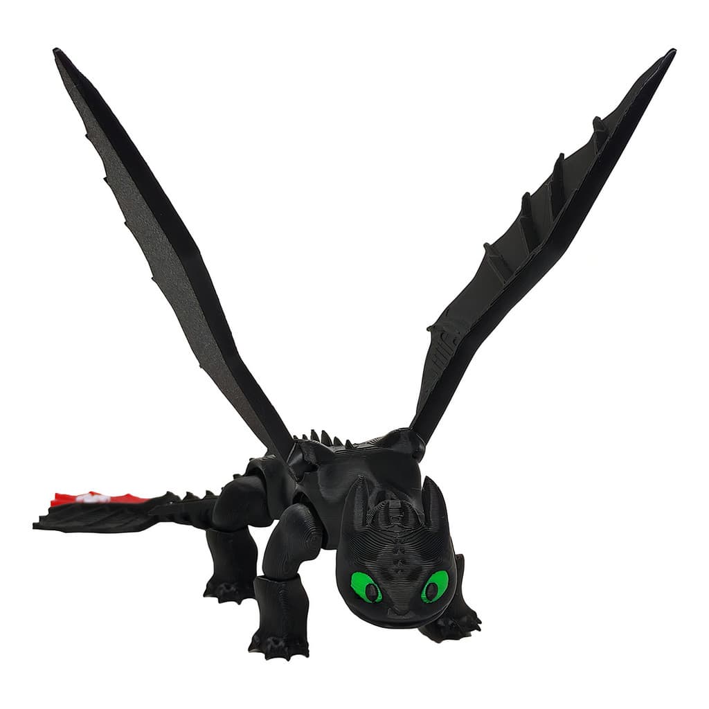 Dragão Articulado Banguela Desdentado Fúria Noturna 3d 21cm X 18cm
