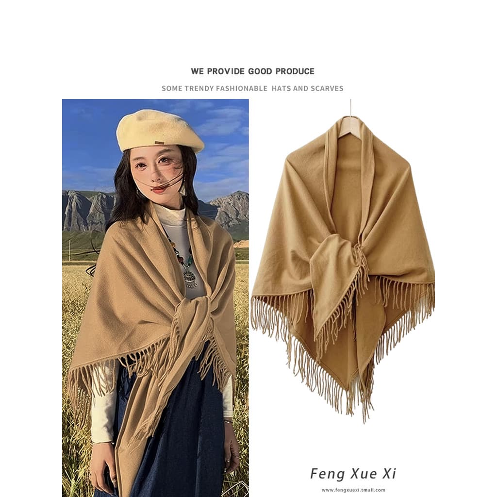 Triângulo imitação de caxemira exterior fino grande xale feminino primavera outono cachecol quente verão ar condicionado