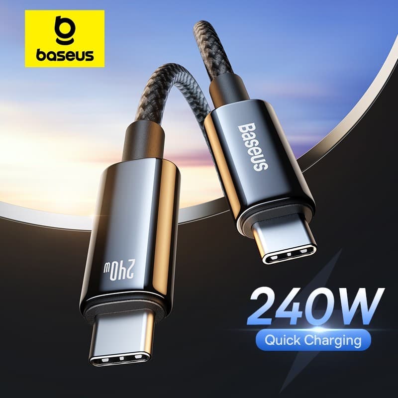 Baseus pd 240w cabos de carregamento super rápidos para iphone 16 15 plus promax