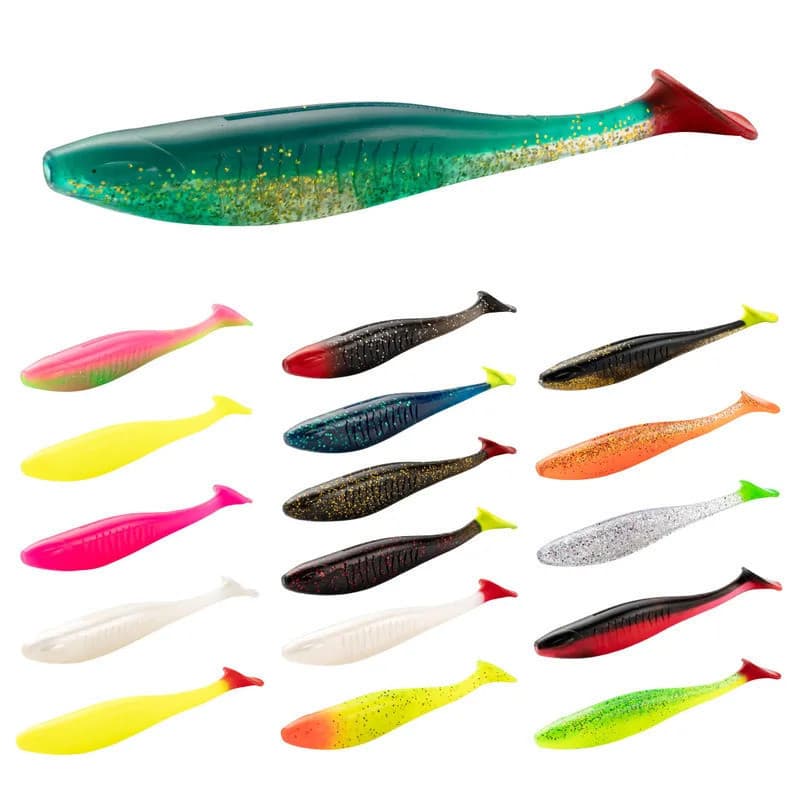 Isca de Pesca Macia 10cm 14cm, Flutuante para Lúcio, Isca Artificial de Silicone, Iscas de Pesca e Acessórios de Pe