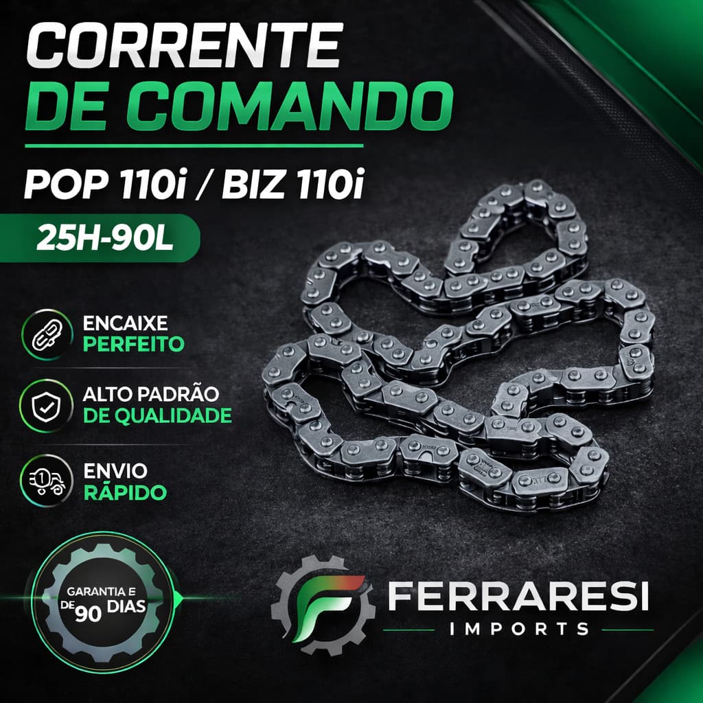 Corrente de Comando Honda Pop 110i Biz 110i 25H 90L