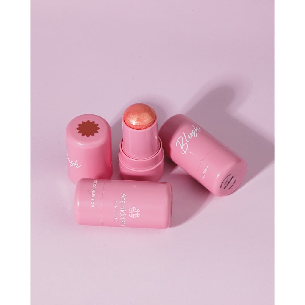 Blush em Bastão Stick Brigitte ou Carmen Vegano Ana Hickmann
