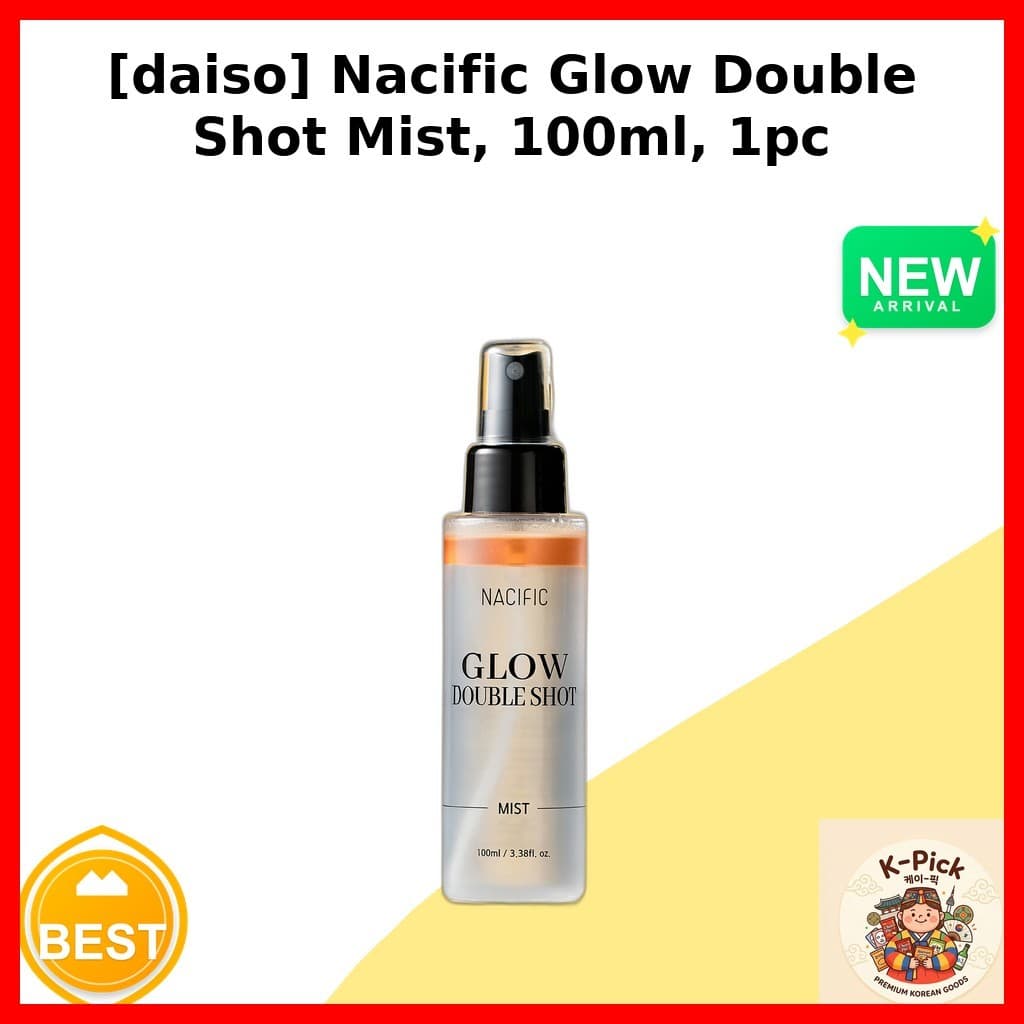 [daiso] Nacific Glow Double Shot Mist , 100ml , 1 Unidade/Coreano/Acabamento Orvoso/100 % Autêntico Por k_pick
