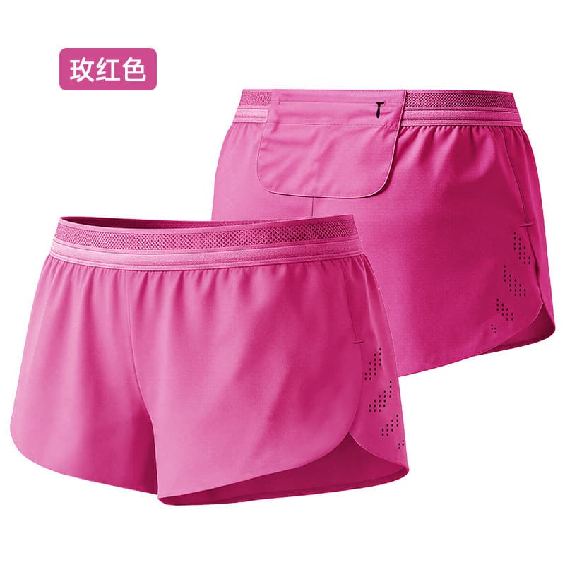Correndo maratona de secagem rápida corrida calças de três pontos forro de treinamento saco de cintura verão Shorts de F