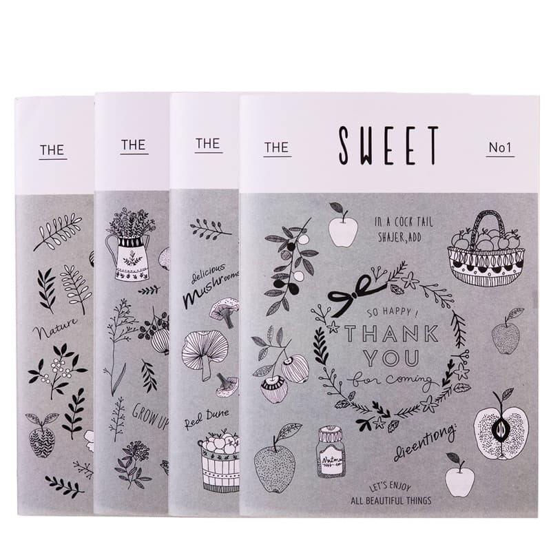 Deli FB540-30 Caderno de costura B5 (misto) Caderno de costura Horizontal estilo literário de 40 páginas