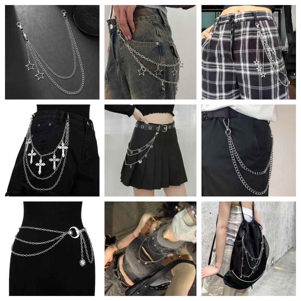 Corrente De Cintura Decorativa Punk Acessórios De Saia JK