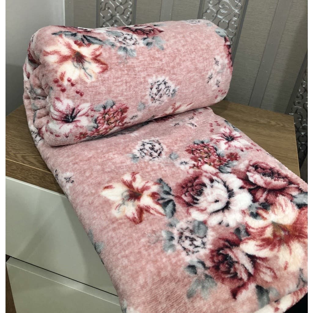 Cobertor Manta Soft Plush Casal Queen Antialérgica Aveludada Estampadas Floral  Microfibra 2,40x2,20