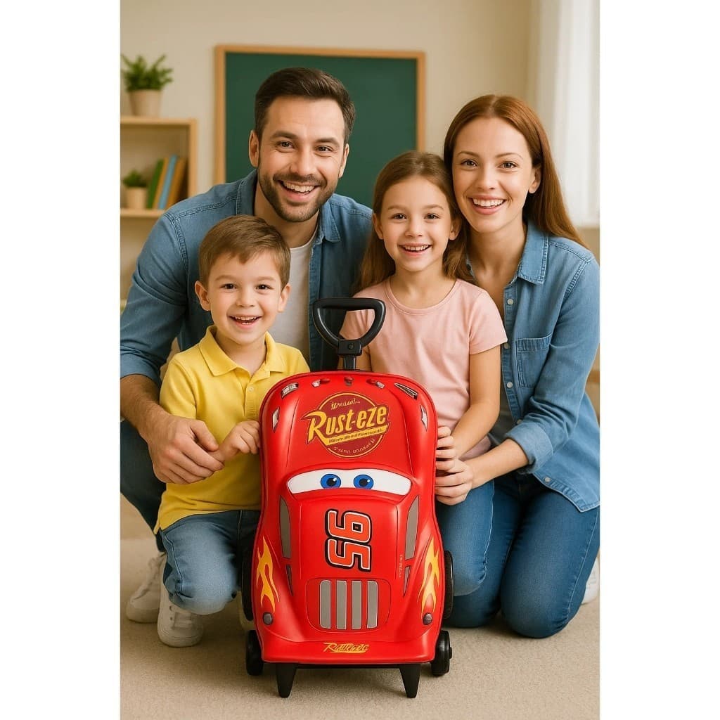 Mala Infantil Rodinhas Vermelha Mochila Criança Bagagem Escolar Resistente