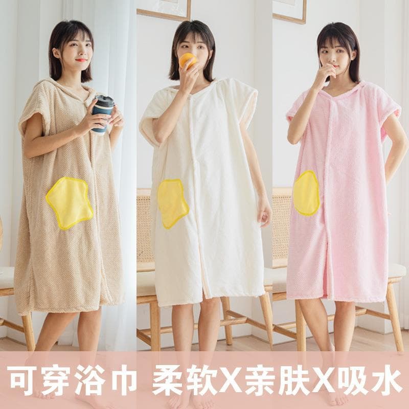 Pode usar manto toalha de banho adulto de secagem rápida feminino Wearable toalha de banho roupão de banho absorvente sa