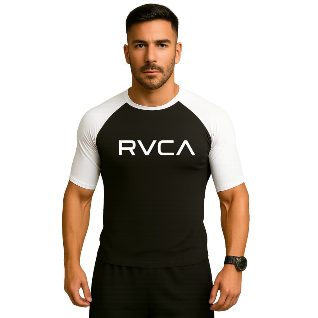 Rash Guard BRANCO MMA JIU JITSU NO-GI Muay Thai Kickboxing Luta Academia - P M G GG(Branco-RVCA,G)